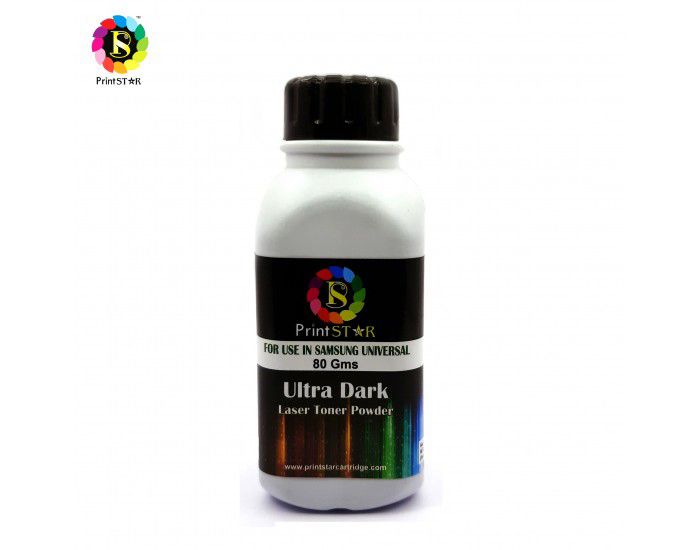 PRINT STAR LASER TONER POWDER FOR SAMSUNG 80GM UNIVERSAL (ULTRA DARK)